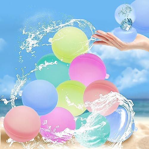 10 Stück Water Balloons,Wiederverwendbare Wasserballons,Refillable Water Balloon,Wiederverwendbare Wasserbomben,Für Wasserpark,Party,Pool,Familienspiel,Für Kinder Und Erwachsene