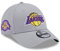 New Era Fan NBA Kappe Los Angeles Lakers Grau Verstellbar gebogener Schirm Side Patch Grey 9Forty - One-Size