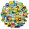 LICHENGTAI Scrapbooking Aufkleber, 50 Stück USA Amerika Sehenswürdigkeiten Karte Flagge Land Urlaub Reisen Vinyl Wasserdicht Aufkleber für Laptop, Wasserflasche Basteln Scrapbooking