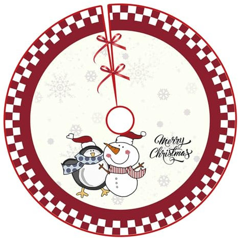 Chickwin Weihnachtsbaum Decke, 2 Stück Christbaumdecke Schneeflocken Weihnachtsbaum Röcke Weihnachtsbaum Matte, für Weihnachtsdeko Weihnachtsbaum Tannenbaum Deko (90cm,Beige)