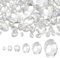 FINGERINSPIRE 94 Stück 6 Größen Kristallglas Strasssteine Oval Spitze Rückseite Strasssteine Glaskristalle Diamanten Mit Silberfarbener Rückseite Für Schmuck Basteln Kleidung Schuhe Kostüme