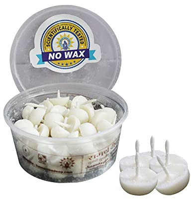 BRACOP® Ghee-Dochte Öllampen-Dekor rundes Batti indisches Pooja-Zubehör Diwali-Diya-Dekor handgeschnitztes Ghee-Batti Hindu-Göttin-Öllampendocht für Zuhause Tempel-Accessoires religiöse Geschenke