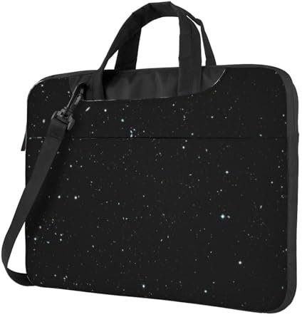 AABSTBFM San Francisco bedruckte Laptoptasche – Laptop-Hülle – moderne Laptop-Umhängetasche Computertasche für Business, Reisen, Schule, Büro, Schwarz Glitter, 15.6 inch