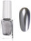 Silver Nail Polish, Metallic Silver Nail Varnish, 3D Mirror Chrome Nail Polish for Metallic Holographic Nail Art, Quick Drying Long Lasting Nail Gel with Silver Gloss, No UV Needed