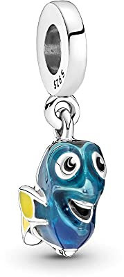 Lkwidi Charmes Dory Dangle Charms-Anhänger 925 Sterling Silber Charm Bead Pendant für Europäische Armbänder und Halsketten