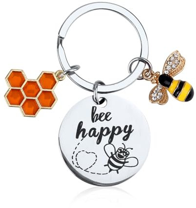 Bienen-Schlüsselanhänger, Süßer Bienen-Schlüsselanhänger als Accessoire Bienen-Schlüsselanhänger Bienen-Schlüsselanhänger Geschenke für Geldbörse Brieftasche Handtasche Rucksack