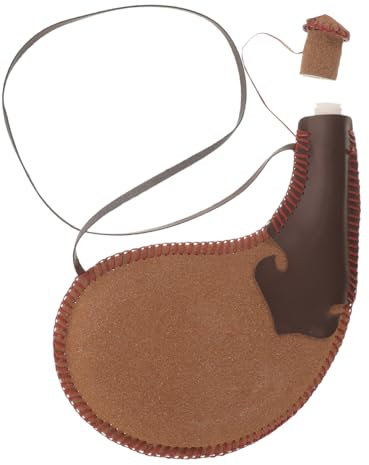 Cabilock 2st Alter Wasserbeutel Flaschenhalter Wandern Weinflasche Flaschentasche Reise-bota-tasche Camping-bota- Wasser- Wasserflasche Weinschlauch Faltbar Leder