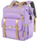 FuisDiL Laptop Backpack for Women, Anti Theft Backpacks with USB Charging Port RFID Anti Theft Water Resistant,Wide Top Open Work Teacher College Travel Computer Bag for Woman Fits 15.6 Inch Purple