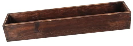 Fenteer Pflanzkasten aus Holz, rechteckig, kreativer Blumentopf, dekorativer Blumentopf, Pflanztopf für Wohnzimmer, Innen-/Außenpflanzen, Hof, 50cmx14cmx8cm