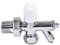 15mm x 1/2 Lockshield Angled Radiator Valve with Drain Off