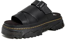 Dr. Martens Damen Mattison Slide Black Athena, Schwarz, 39 EU