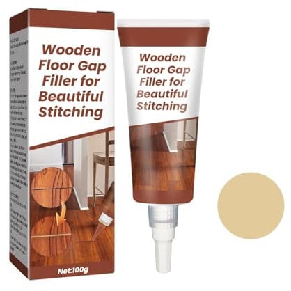 Wood Floorboard Gap Filler,Wood Sealant Mastic,Wood Repair Filler,Flexible Wood Filler Pine,Sanding Sealer For Wood,Easy To Operate Floor Gap Filler With No Other Tools Required (Beige, 100g)