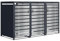 Phoenix GB3320ASK Silver Effect Triple Wheelie Bin Store, Lockable Metal Bin Store, Weather-Resistant, Soft-Close Lid, Gas Pressure Springs, Outdoor Rubbish Shed, Size: 80 D x 200 W x 116 H cm