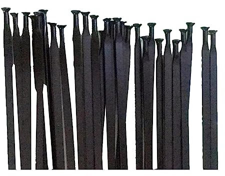 GZXXB 10 x Speichen passend für MAVIC CR AK EQ Laufradsatz, gerade, flache Speichen mit Speichenkappe, Edelstahl-Speichen (298 mm, 10 Stück)