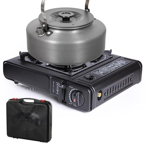 Camping Stove - Portable Outdoor Stove for Camping & Barbecue Adventures - Lightweight Stove with Carry Bag for Hiking, Outdoor Activities and On the Go