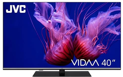 JVC LT-40VQF555D QLED Fernseher 40 Zoll VIDAA Smart TV Full HD Auflösung | HDR | Wide Color Gamut | 2x HDMI | 1x USB | Blueooth | Frameless Design | Triple-Tuner DVB-C/-S2/-T2 | Modelljahr 2026