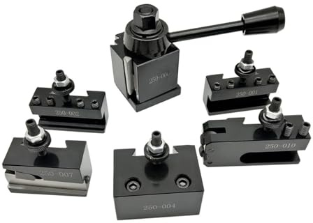 BDAYEK Lathe turning tool set Wedge GIB 250-000/250-001/250-002/250-004/250-007/250-010 Wedge GIB Type Quick Change Toolpost Tool Holder for Lathe Tools for Lathe Machine(250-001)