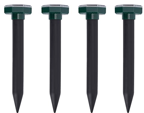 4X Solar Maulwurf Vertreiber Testsieger, Ultraschall Wühlmaus Vertreiben, Haustierfreundlich gegen Maulwürfe, Wühlmäuse,Gartennagetiere
