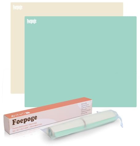 Foepoge Lot de 2 sous-mains de peinture en silicone pour enfants 50 x 40 cm | Antiadhésif Pour résine époxy - Artisanat / peinture / bricolage - Lavable - Grand tapis de bricolage pour l'école