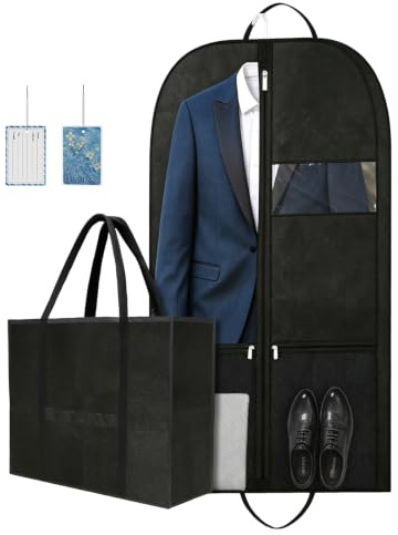 Kleidersack Anzug Herren 109x60cm für Berufspendler | Robuste Aufbewahrung für Business‑Jacken und Anzüge Schützt Materialien und Reduziert Falten unterwegs