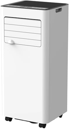 DOMANKI Tragbare Klimaanlagen mit 9000 BTU für Räume bis zu 20 m², Tragbare 3-in-1-Klimaanlage mit Ventilator Kühlung 48 dB, 24-Stunden-Timer und Fenster-Montageset für Räume