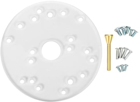 Router Base Plate, Universal Acrylic with Brass Centering Pin for Woodworking Projects, 6.5in Diameter 1.2in Center Hole