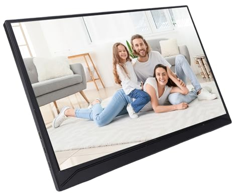 Annadue Monitor Esterno per Laptop 15,6 Pollici 1080P, Secondo Schermo Portatile Wireless per Viaggi, Interfaccia Multimediale USB C HD, Mirroring Telefono Cellulare WiFi Doppio Monitor con Supporto