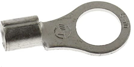 Lumonic 25x Quetschkabelschuhe blank 6-10mm² I RIngkabelschuhe M10 unisoliert I Kabelschuhe M10, Rohrkabelschuh 6mm2 10mm2 Ringösen, Quetschverbinder