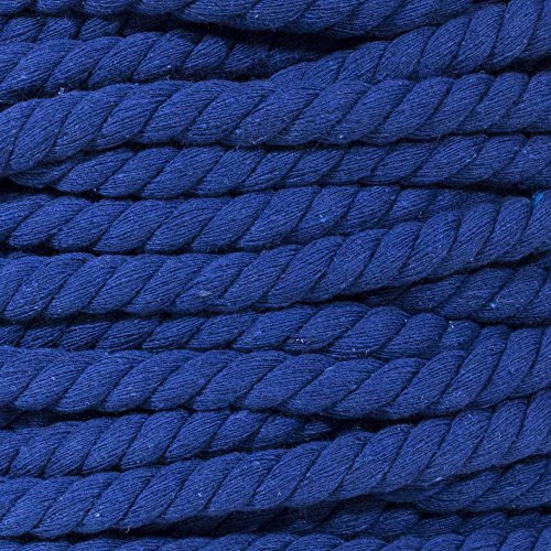Natural Twisted Cotton Rope - Soft But Strong - Assorted Colors - 1/2 Inch Diameter (White, 10 Feet)