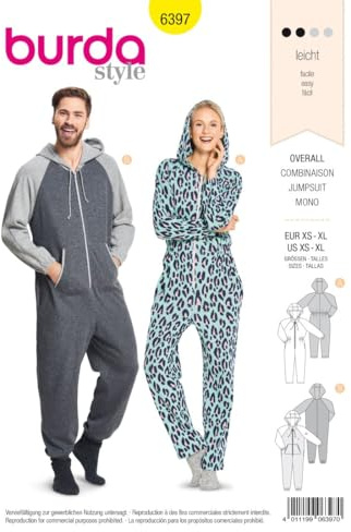 Burda Sewing Pattern 6397 Onesies XS-XL