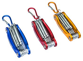 Autojack Folding Ball End Allen Hex Keys 3pc Multi Coloured, Size 1.5mm, 2mm, 2.5mm, 3mm, 4mm, 5mm, and 6mm