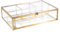 Home Details - Joyero con parte inferior de cristal con efecto espejo vintage, decorativo, tocador
