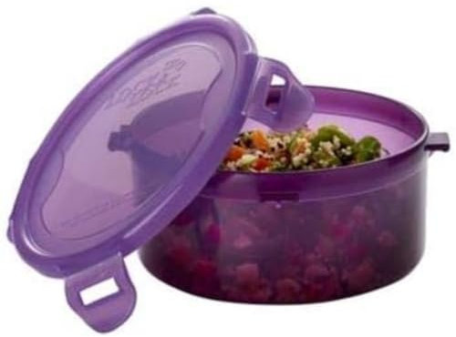 LocknLock Eco Food Containers with Lids - Round 600ml (12.7 x 6.8cm), Airtight, Watertight, BPA Free & Dishwasher Safe, Random