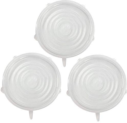3 Grands Couvercles Extensibles en Silicone De 9,8 Pouces en Silicone, Couvres-Plats Extensibles Et R¨¦utilisables Et Durables pour Conserver des Aliments Frais, Respectueux De l'environnement (3 PCS)