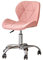 CLIPOP Bürostuhl ohne Armlehne, Drehstuhl 360°, Schreibtischstuhl mit Rollen, höhenverstellbar, bis 120 Kg belastbar, für Arbeitszimmer, Schlafzimmer, Homeoffice, Schminkbereich (Kunstleder, Rosa)