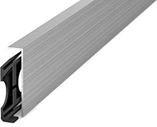 Prinz Aluminium-Sockelleiste Cultus45 - Nr. 352 - Edelstahl gebürstet - 60 x 14 mm (Sockelleiste)