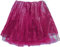 Tutu Mujer Falda Corta de Baile Short Ballet/Danza Disfraz con Lentejuelas 3 Capas, Cintura 60-110cm, Longitud 40cm (Fucsia, Mujer)