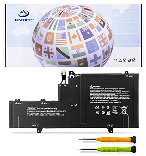 ANTIEE Batteria OM03XL compatibile con HP EliteBook X360 1030 G2 Series 1GY30PA 1GY29PA 1GY31PA 1UX08PA 863280-855 HSTNN-IB70 863167-1B1 HSN-I04C OMO3XL 863167-17 1 OM0. 3057XL 11,55 V 57 Wh