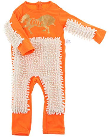 Baby Mop Momper atuendo Unisex Boy Girl Holaces Pisos de limpieza traje de trapeador Otoño Invierno Niños arrastrados Jobsos de Swobs para niños pequeños