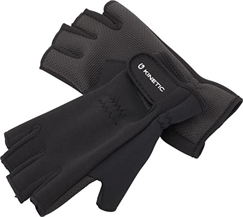 Kinetic Halbfinger-Handschuhe, Neopren, Schwarz