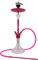 DIAMOND HOOKAH Premium Groß Aluminium RPO3A Shisha Set, Wasserpfeife Shisha Edel Komplettset mit 4 Anschlüsse. 18/8 Schliff, Klickanschluss und Diamanten Molassefänger (Pink)