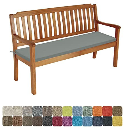 WTHYGB Bankauflage Sitzkissen Bankkissen 110 X 45 X 5CM Waschbar Abnehmbarem Stuhlkissen rutschfeste Gartenbankauflage Auflage für Gartenbank Terrasse Schaukel Gartenmöbel -Grau