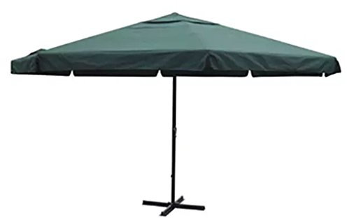 Susany Sonnenschirm Gartenschirm Schirm Aluminium Ø 5 m mit 8 Alu-Rippen Grün,Wasser- und schmutzabweisend,Einfache Kurbel-Mechanismus,Standfuß enthalten