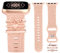 TOYOUTHS Dekorative Ring Armband kompatibel mit Apple Watch Armband Charme 41/40/38/42mm, Damen Glitzer Boho Gravierte Silikon Ersatzarmbänder für iWatch Serie 10/9/8/7/SE/6/5/4/3/2/1, Pink/Love