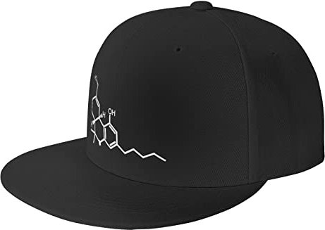 271 Baseballkappe THC Molekül Vintage Basecap Verstellbar Trucker-Kappe Gebogen Krempe Cap Mit Schirm Damen Basecap Kappe, Für Reisen, Wandern, 55-59cm