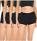 wirarpa Damen Baumwolle Boxershorts Panties Unterhosen Radlerhose unter Kleid mit Baumwoll Schritt 4er Pack Schwarz Größe L