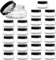 Yarlung 24 Pack 150ml Plastic Jars with Lids, Clear Body Scrub Jar Empty Refillable Containers Round Low Profile Samples Jars for Lotion, Body Butter, Sugar Scrub, Cream