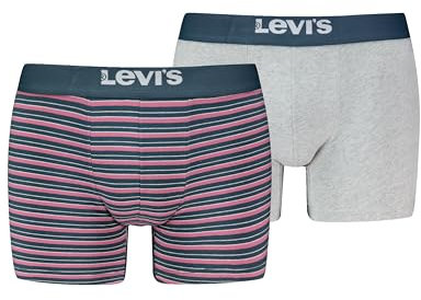 Levi's Boxer, Boxer Uomo, Rosa/Grigio, S
