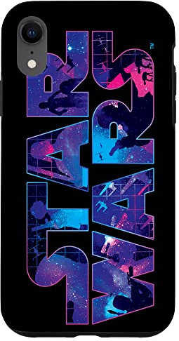 Hülle für iPhone XR Star Wars Logo Retro 90s Galaxy
