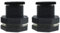 LBTODH 2 connettori per serbatoio dell'acqua da 3/4 di pollice, in PVC grigio, filettati femmina, raccordi per tubi passanti, con tappo e guarnizione, per barili di pioggia e acquari